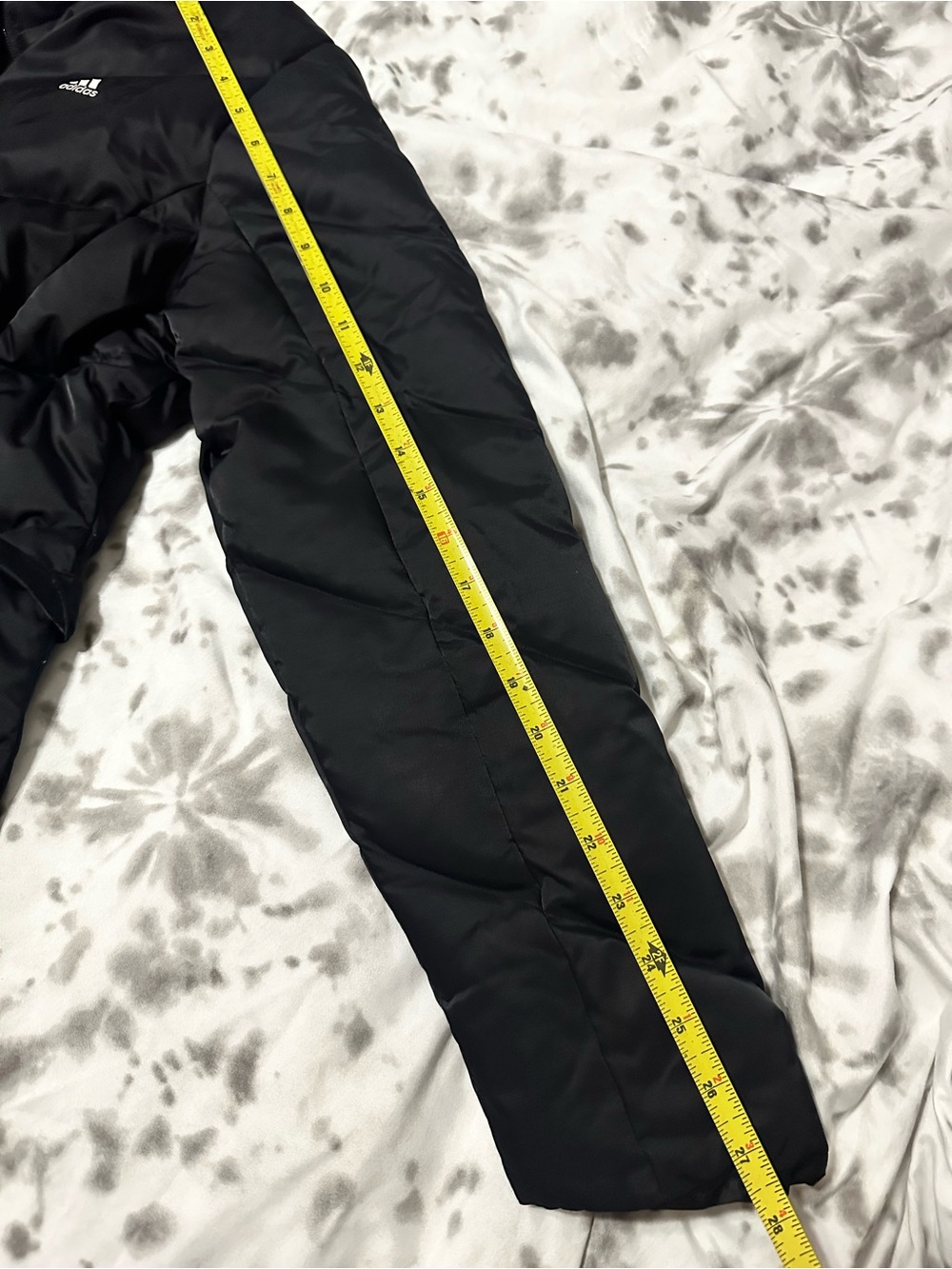 Adidas Black Quilted Belted Puffer Coat with Hood - Picture 4 of 14